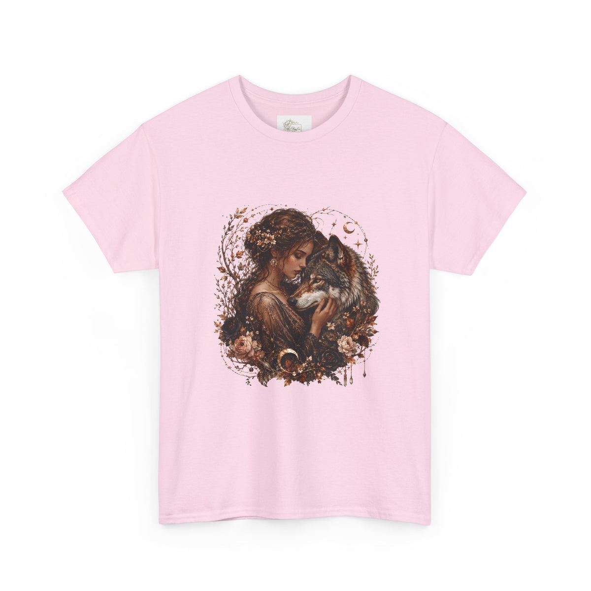 Vintage Woodland Goddess T-Shirt — Woman with Fox Graphic Tee