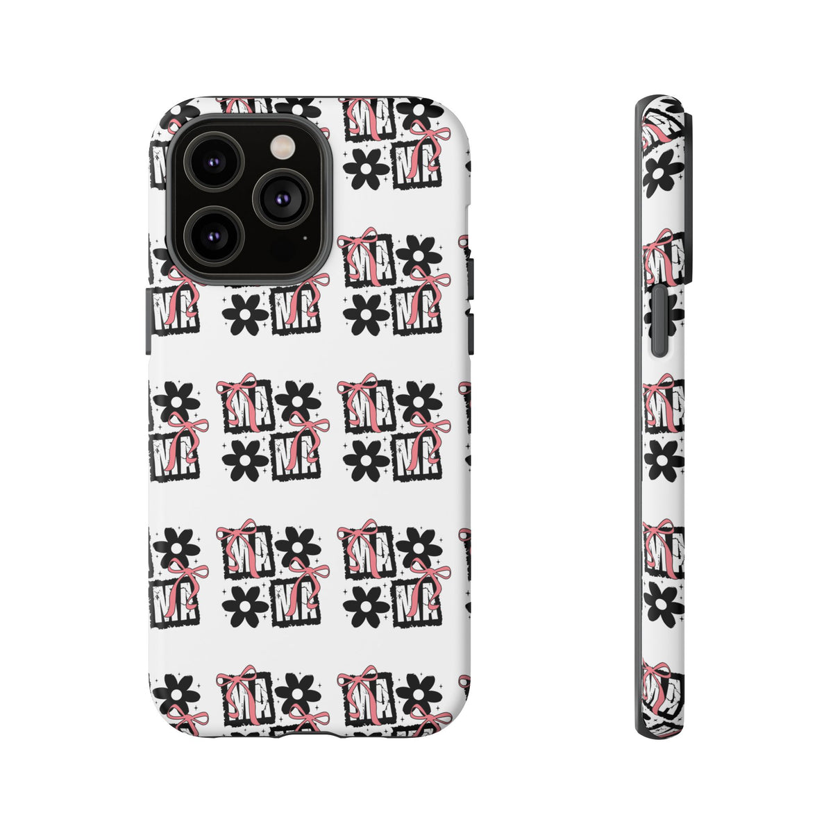 Patterned Tough Phone Case – Floral Gift Box Repeat Design