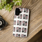 Patterned Tough Phone Case – Floral Gift Box Repeat Design