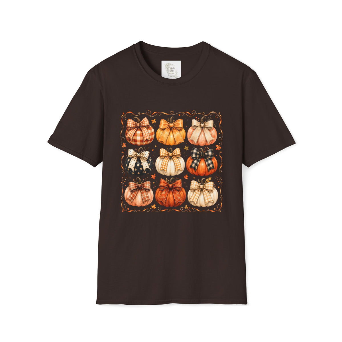 Fall Plaid Pumpkins T-Shirt — Autumn Harvest Graphic Tee