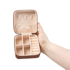 Compact Pink Jewelry Travel Case — Gift Box & Flower Design