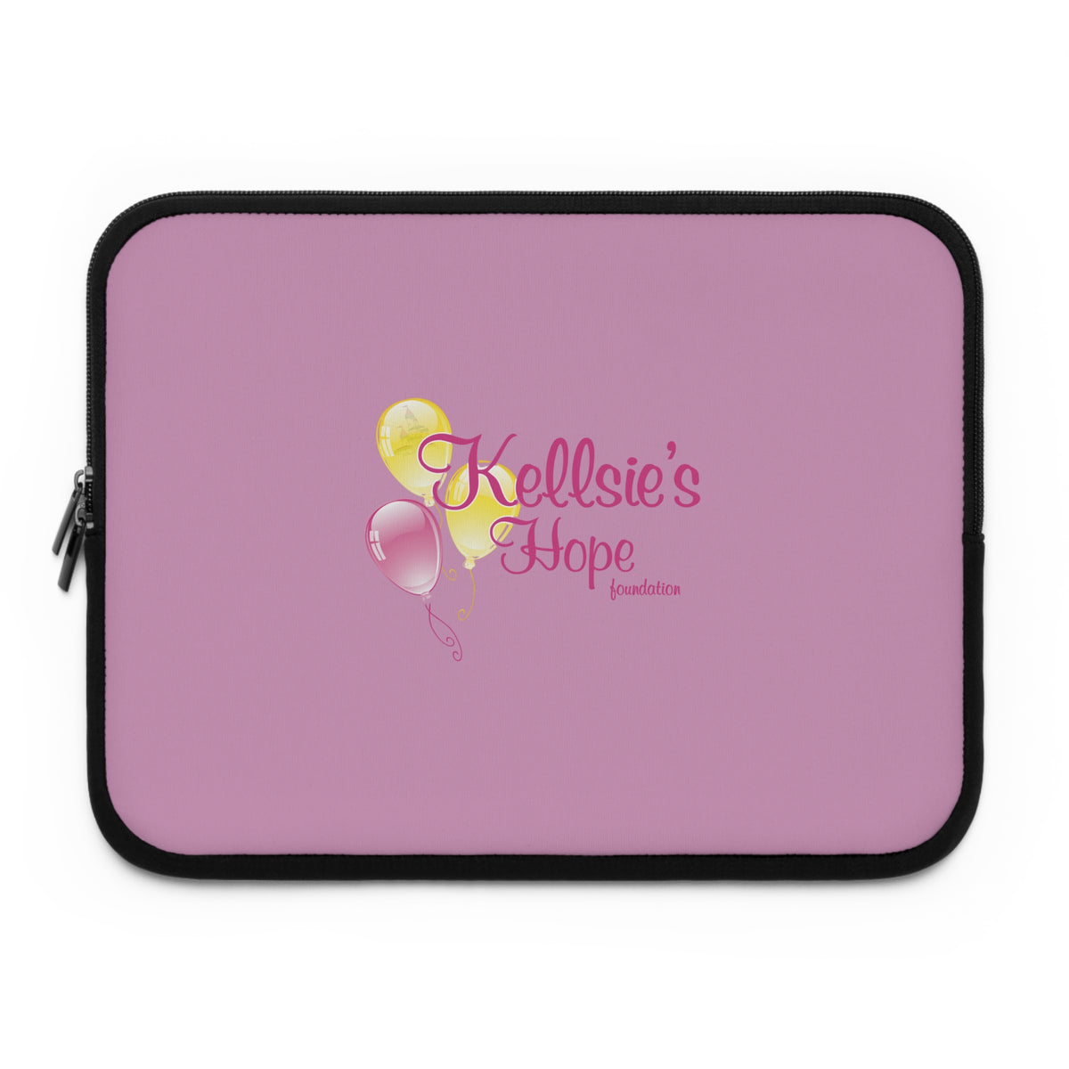 Kellsie's Hope Pink Balloon Laptop Sleeve — Fundraiser Awareness Tech Case