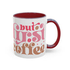 Retro Pink & Brown "Must First Coffee" Accent Coffee Mug (11/15oz)