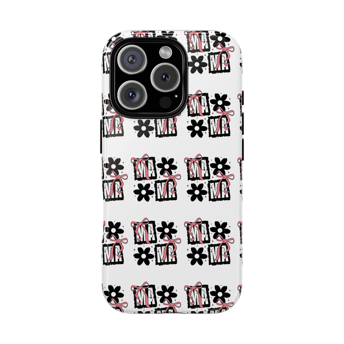 Patterned Tough Phone Case – Floral Gift Box Repeat Design