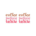 Coffee Before Talkie Kiss-Cut Sticker — Retro Pink Coffee Sticker Pack