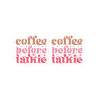 Coffee Before Talkie Kiss-Cut Sticker — Retro Pink Coffee Sticker Pack