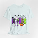 Halloween Nurse T-Shirt — Cute Skeleton, Pumpkin & Spiderweb Nurse Tee