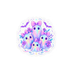 Cute Pastel Ghosts Kiss-Cut Vinyl Sticker