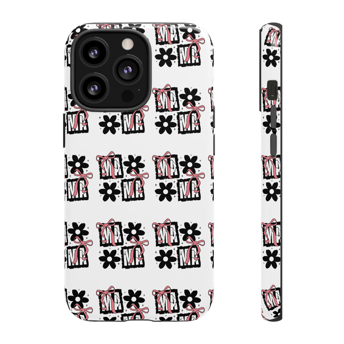 Patterned Tough Phone Case – Floral Gift Box Repeat Design