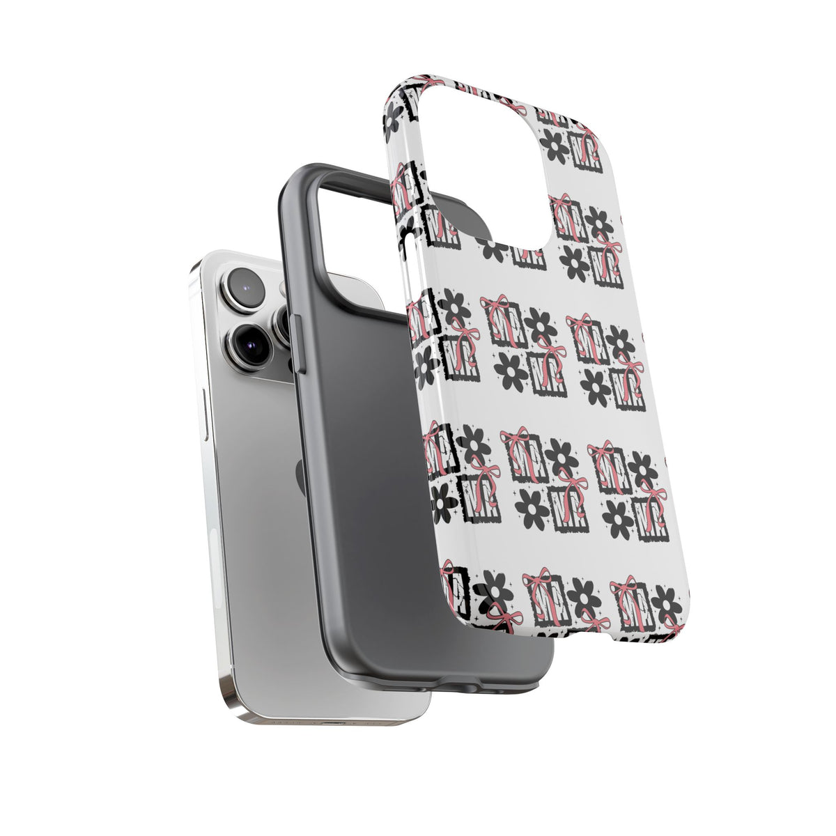 Patterned Tough Phone Case – Floral Gift Box Repeat Design