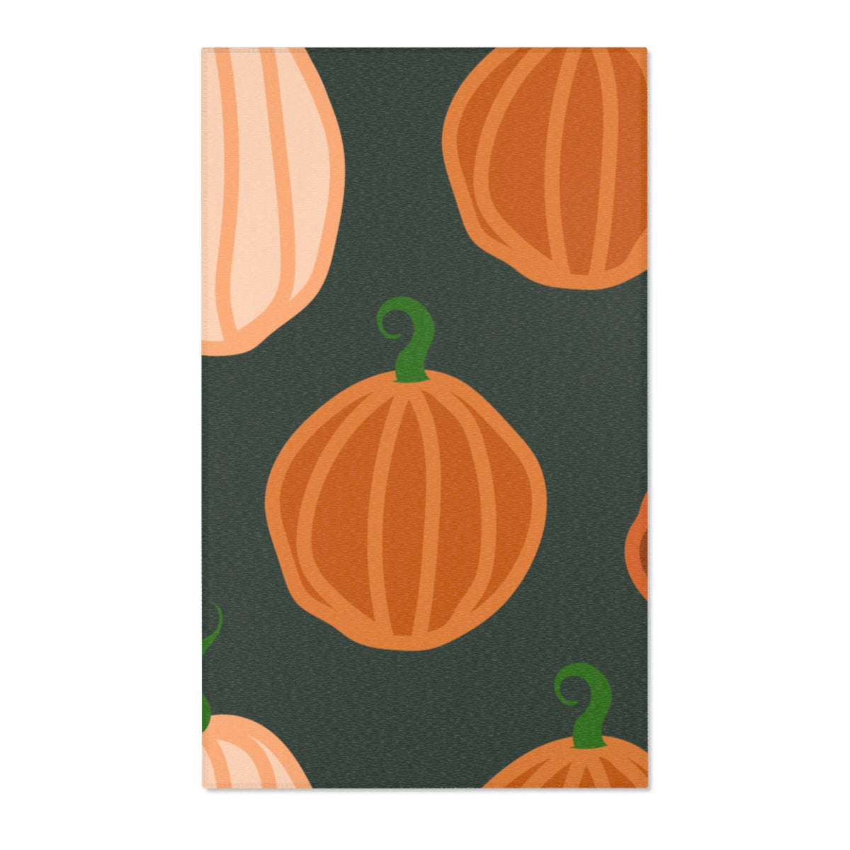 Pumpkin Pattern Area Rug – Fall Harvest Decorative Accent Rug