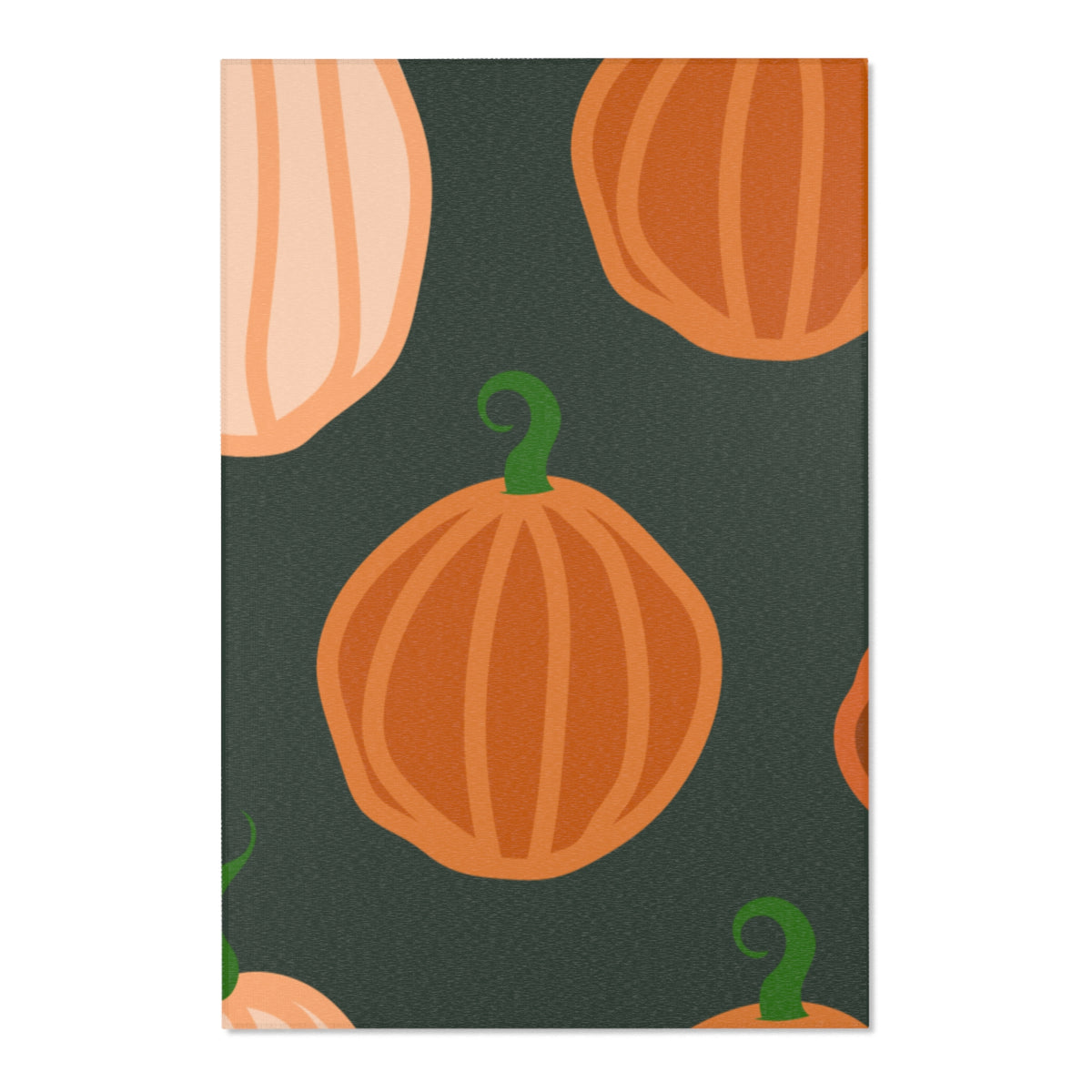 Pumpkin Pattern Area Rug – Fall Harvest Decorative Accent Rug