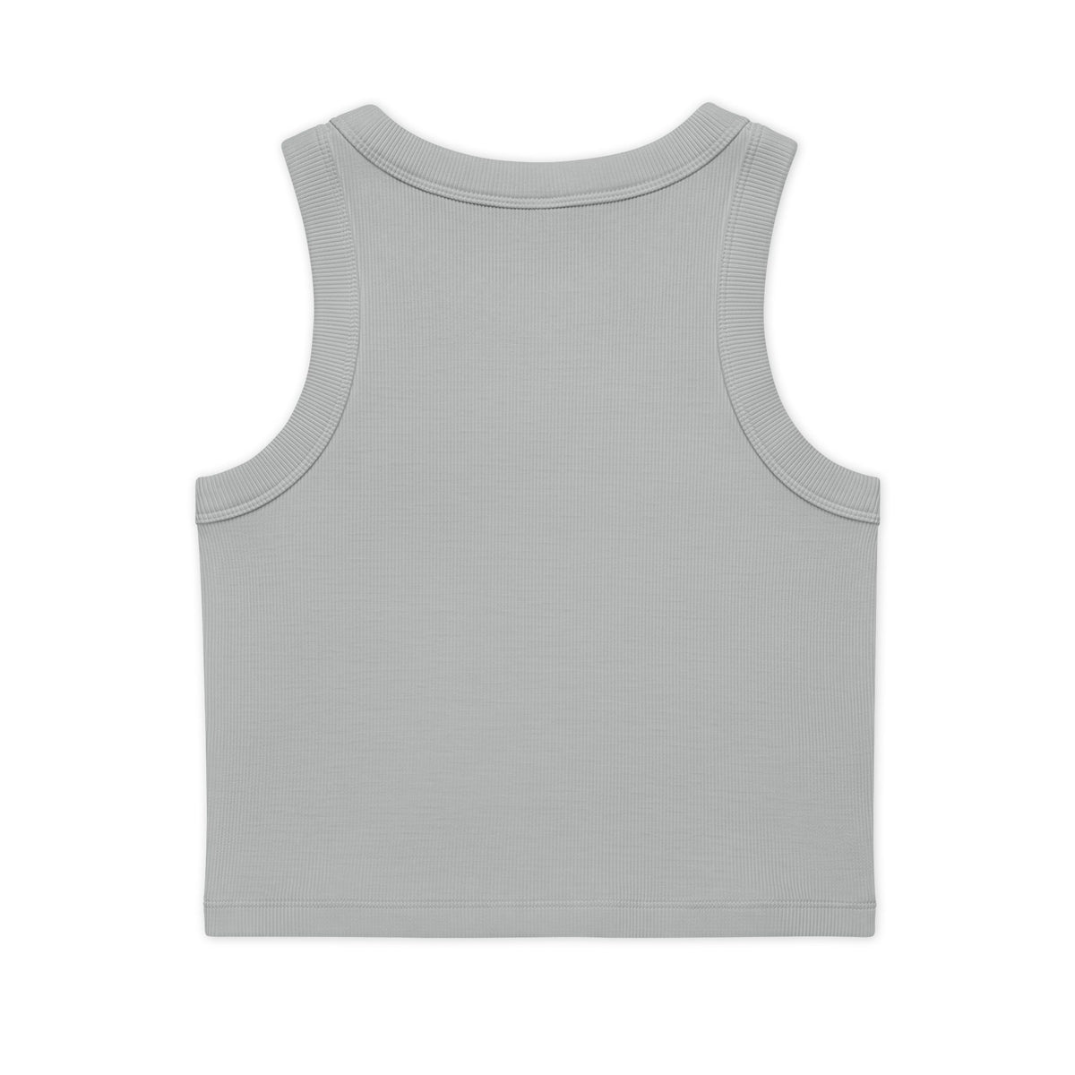 Crop Tank — Cute 'MAMA' Floral Graphic Ribbed Organic Tank Top