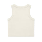 Crop Tank — Cute 'MAMA' Floral Graphic Ribbed Organic Tank Top