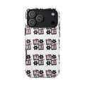 Patterned Tough Phone Case – Floral Gift Box Repeat Design