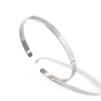 Engravable Bangle Cuff Bracelet — Personalized Minimalist Metal Bracelet for Women & Men