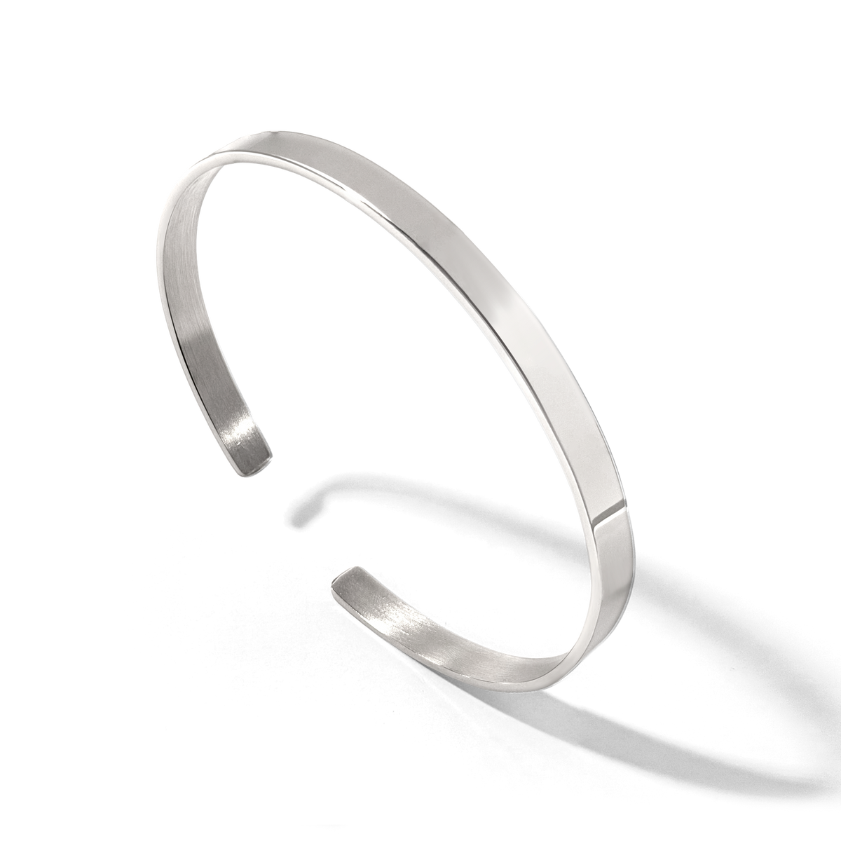 Engravable Bangle Cuff Bracelet — Personalized Minimalist Metal Bracelet for Women & Men