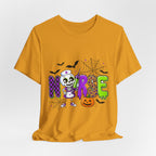 Halloween Nurse T-Shirt — Cute Skeleton, Pumpkin & Spiderweb Nurse Tee