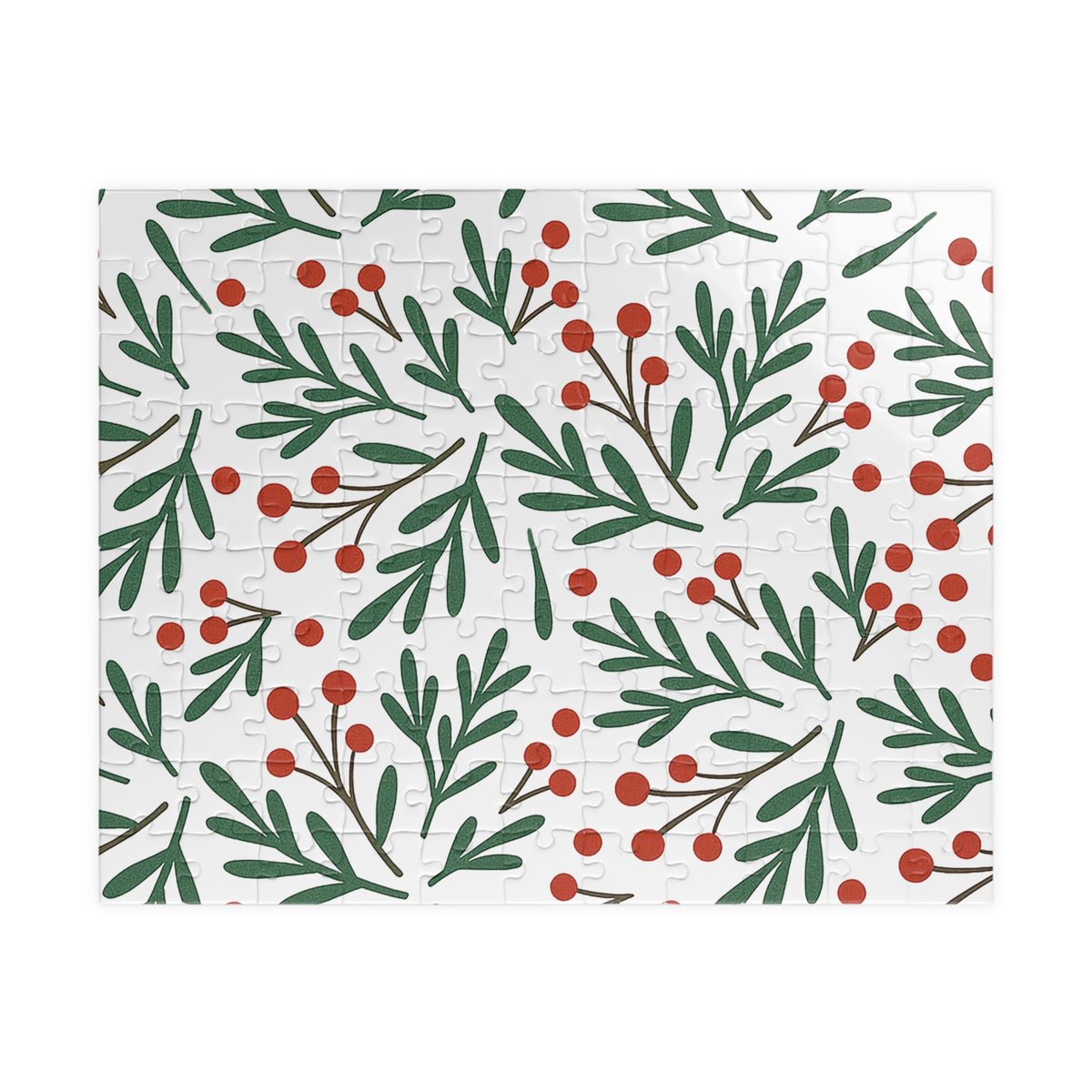 Holiday Berry Pattern Puzzle — Festive Botanical Jigsaw (110–1014 pcs)