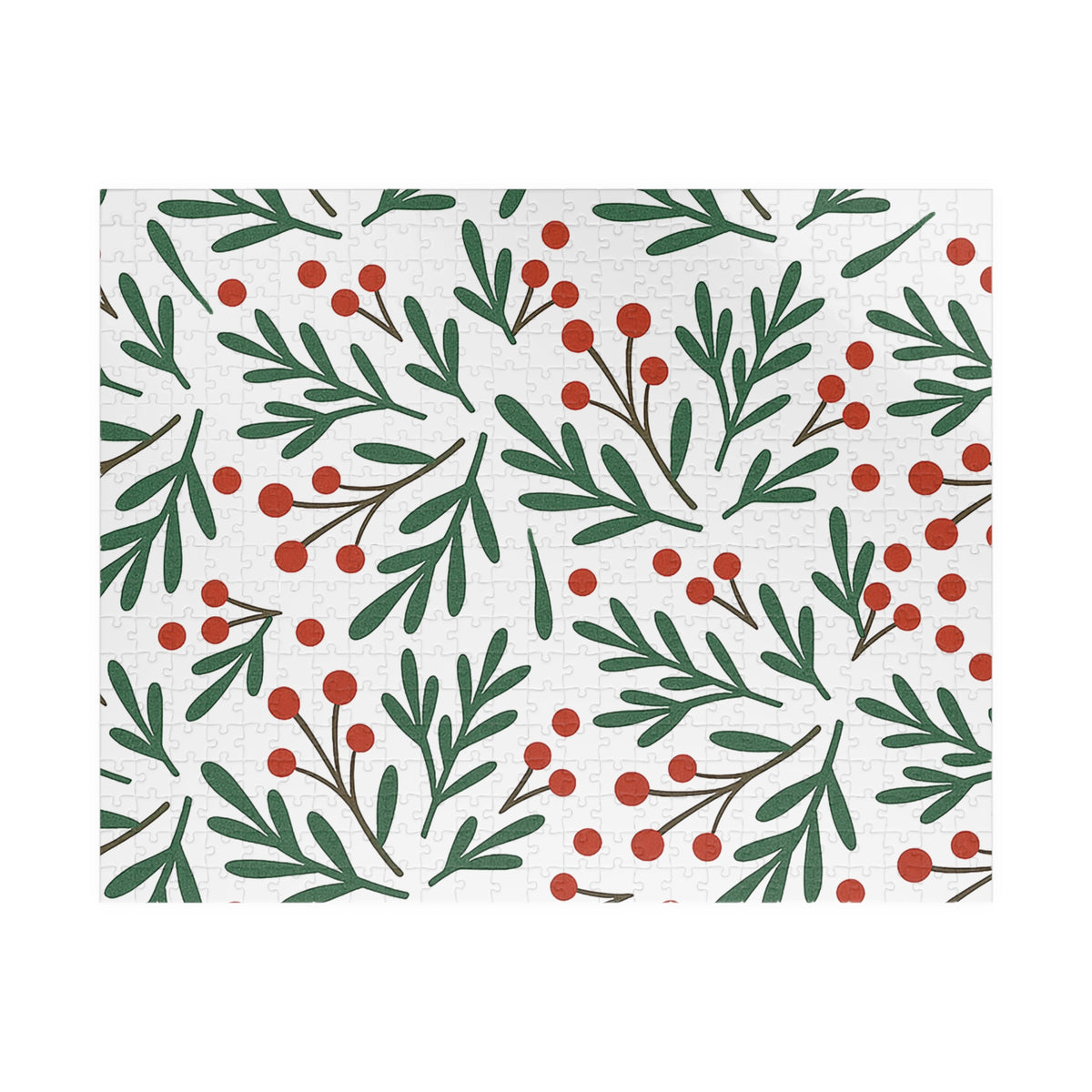 Holiday Berry Pattern Puzzle — Festive Botanical Jigsaw (110–1014 pcs)
