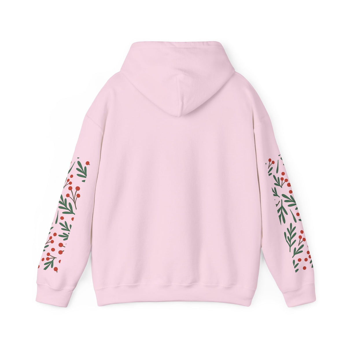 Christmas Tree Hoodie – "Joy to the World" Holiday Pullover with Festive Sleeve Berries