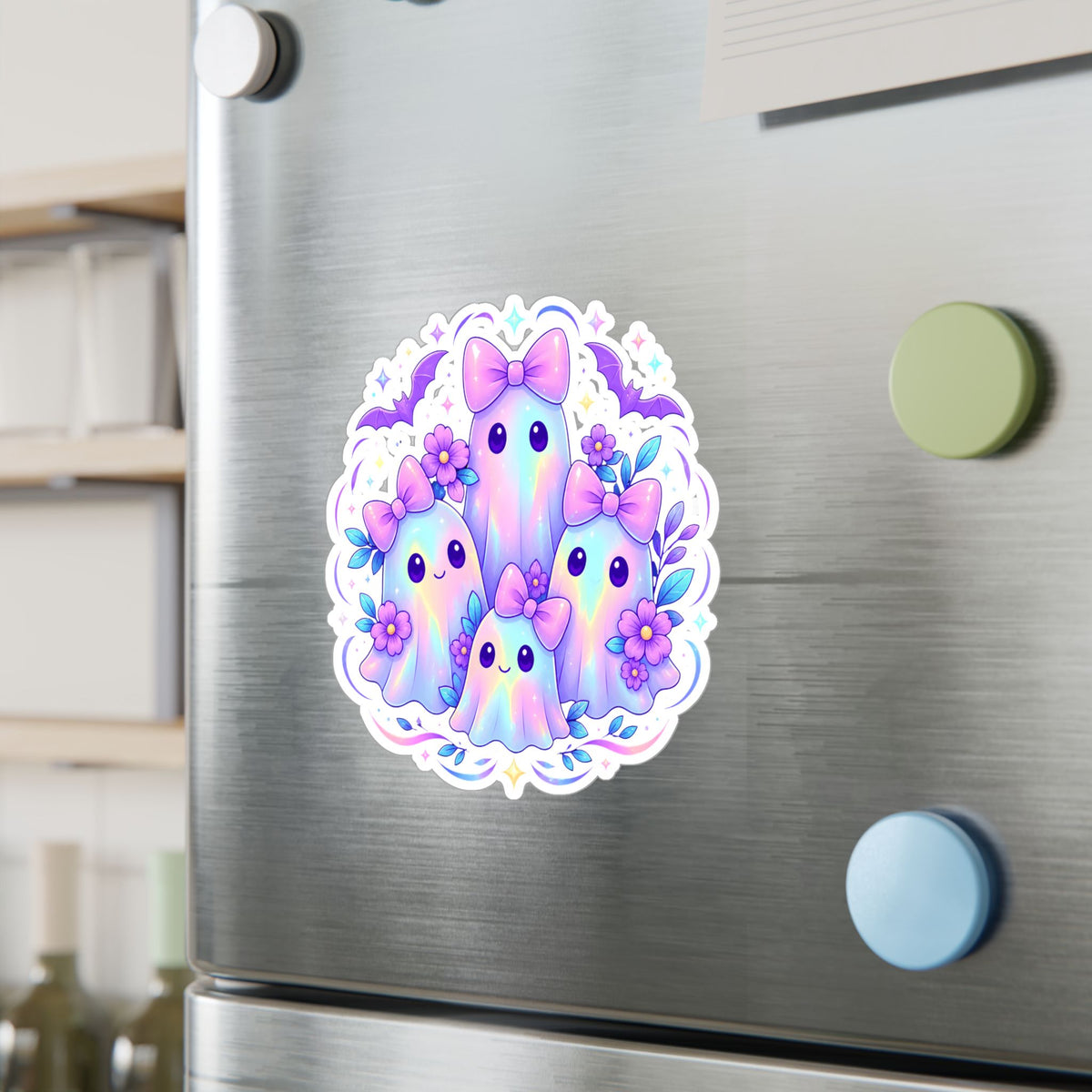 Cute Pastel Ghosts Kiss-Cut Vinyl Sticker