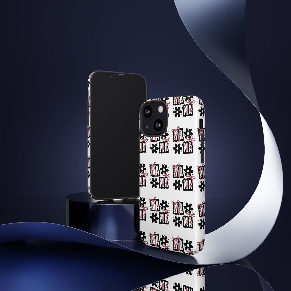Patterned Tough Phone Case – Floral Gift Box Repeat Design