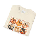 Fall Plaid Pumpkins T-Shirt — Autumn Harvest Graphic Tee