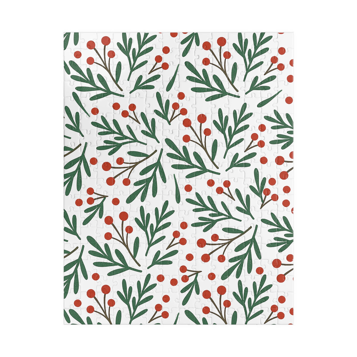 Holiday Berry Pattern Puzzle — Festive Botanical Jigsaw (110–1014 pcs)