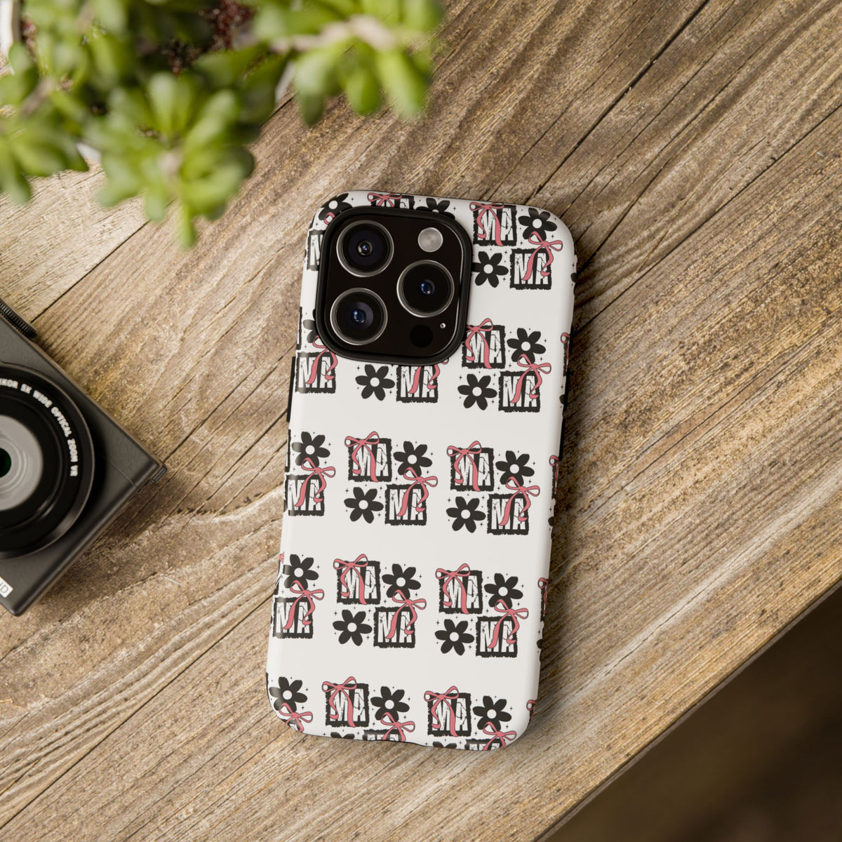 Patterned Tough Phone Case – Floral Gift Box Repeat Design
