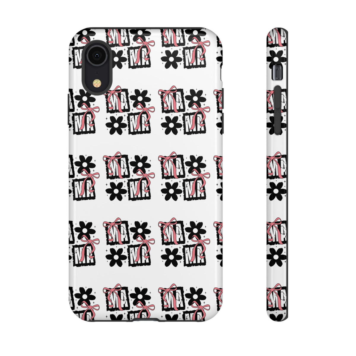 Patterned Tough Phone Case – Floral Gift Box Repeat Design