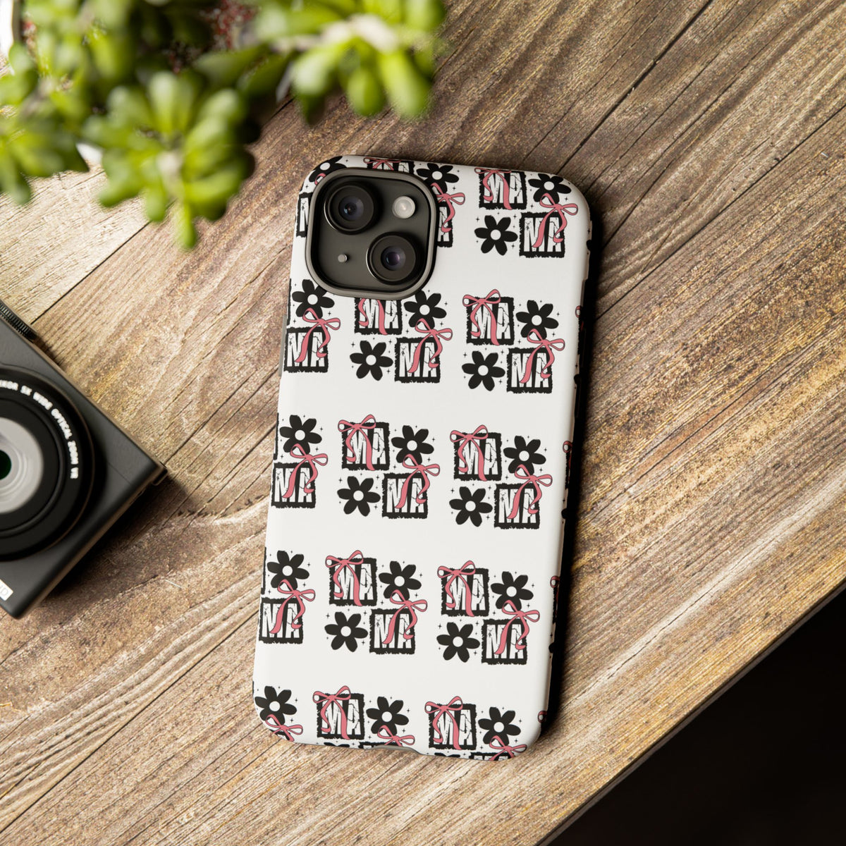 Patterned Tough Phone Case – Floral Gift Box Repeat Design