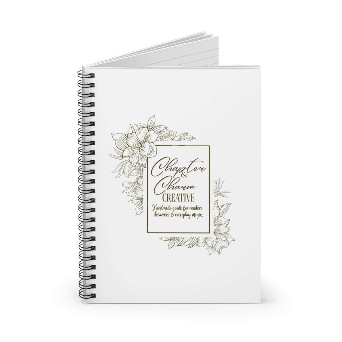 'Chapter & Charm' Ruled Spiral Notebook — Creative Journal for Notes & Everyday Ideas