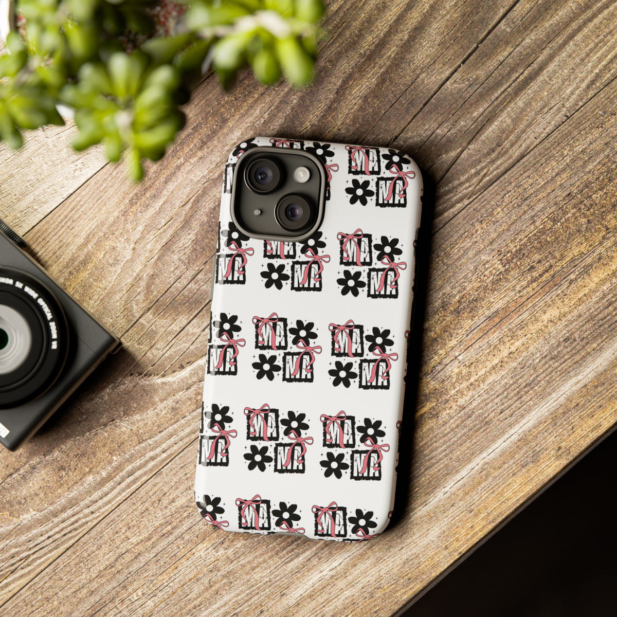 Patterned Tough Phone Case – Floral Gift Box Repeat Design