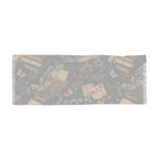 Literary Garden Scarf — Vintage Books & Botanicals Printed Wrap