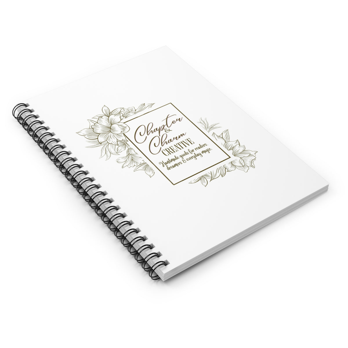 'Chapter & Charm' Ruled Spiral Notebook — Creative Journal for Notes & Everyday Ideas