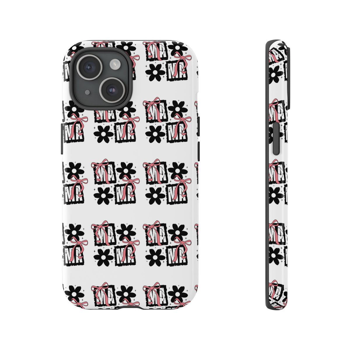 Patterned Tough Phone Case – Floral Gift Box Repeat Design