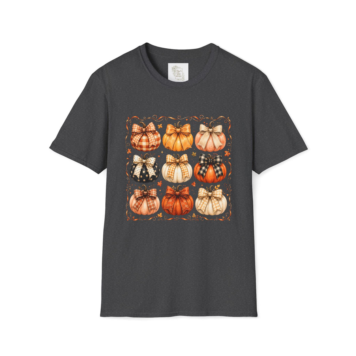 Fall Plaid Pumpkins T-Shirt — Autumn Harvest Graphic Tee