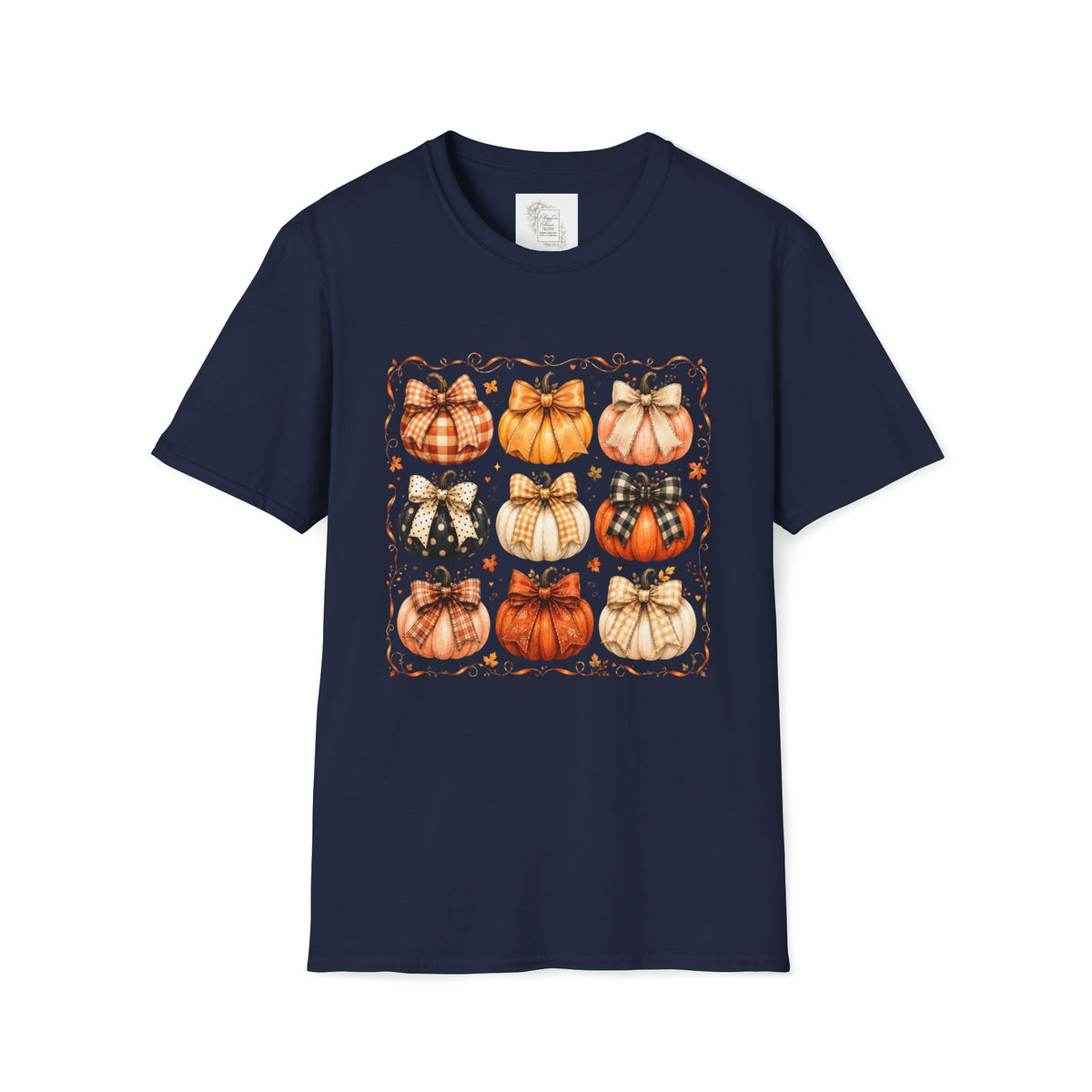 Fall Plaid Pumpkins T-Shirt — Autumn Harvest Graphic Tee