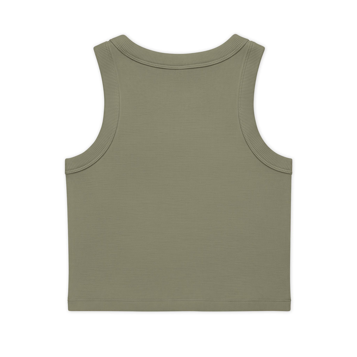 Crop Tank — Cute 'MAMA' Floral Graphic Ribbed Organic Tank Top
