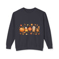 Autumn Friends Crewneck Sweatshirt — Cute Pumpkin, Leaf & Latte Fall Design
