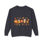 Autumn Friends Crewneck Sweatshirt — Cute Pumpkin, Leaf & Latte Fall Design