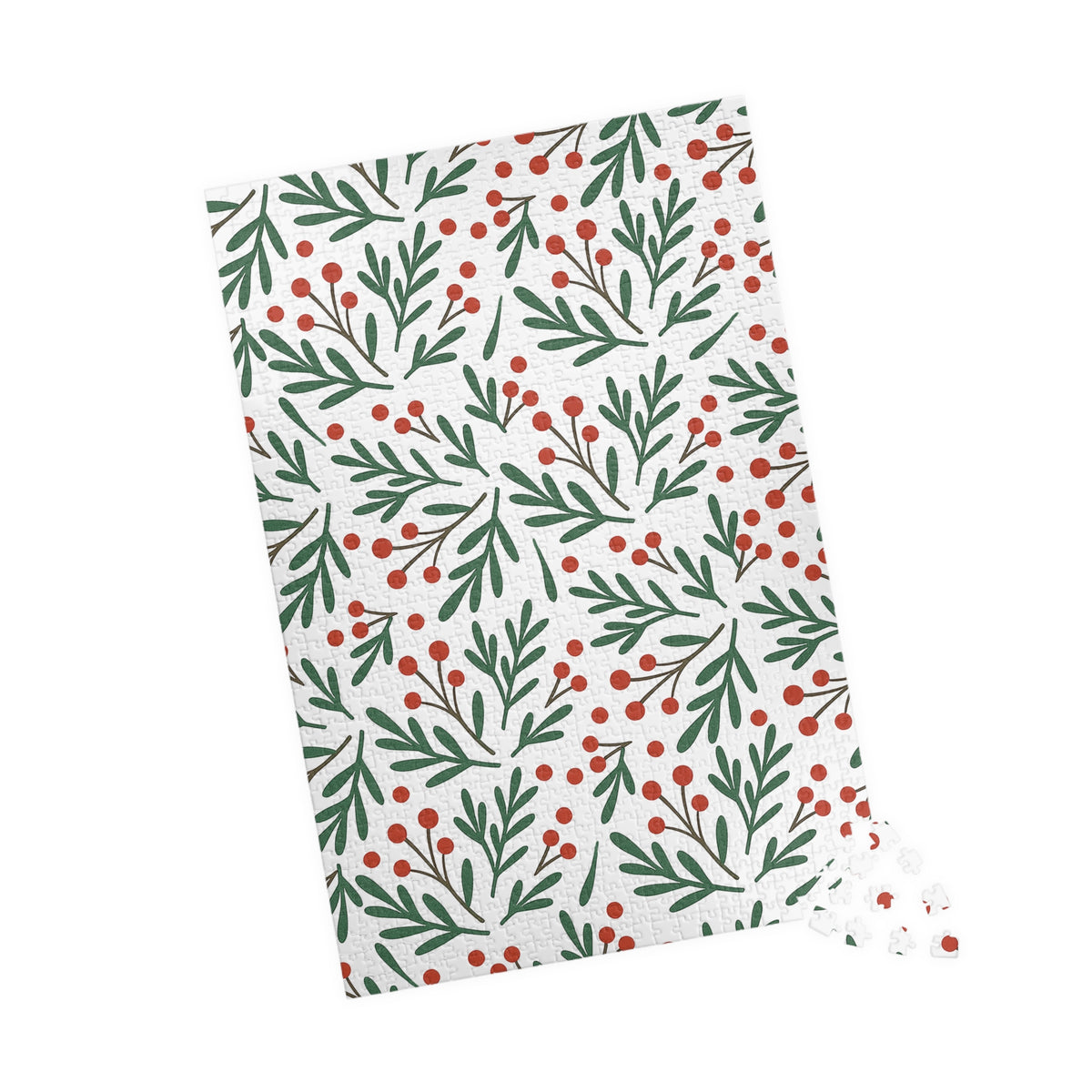 Holiday Berry Pattern Puzzle — Festive Botanical Jigsaw (110–1014 pcs)