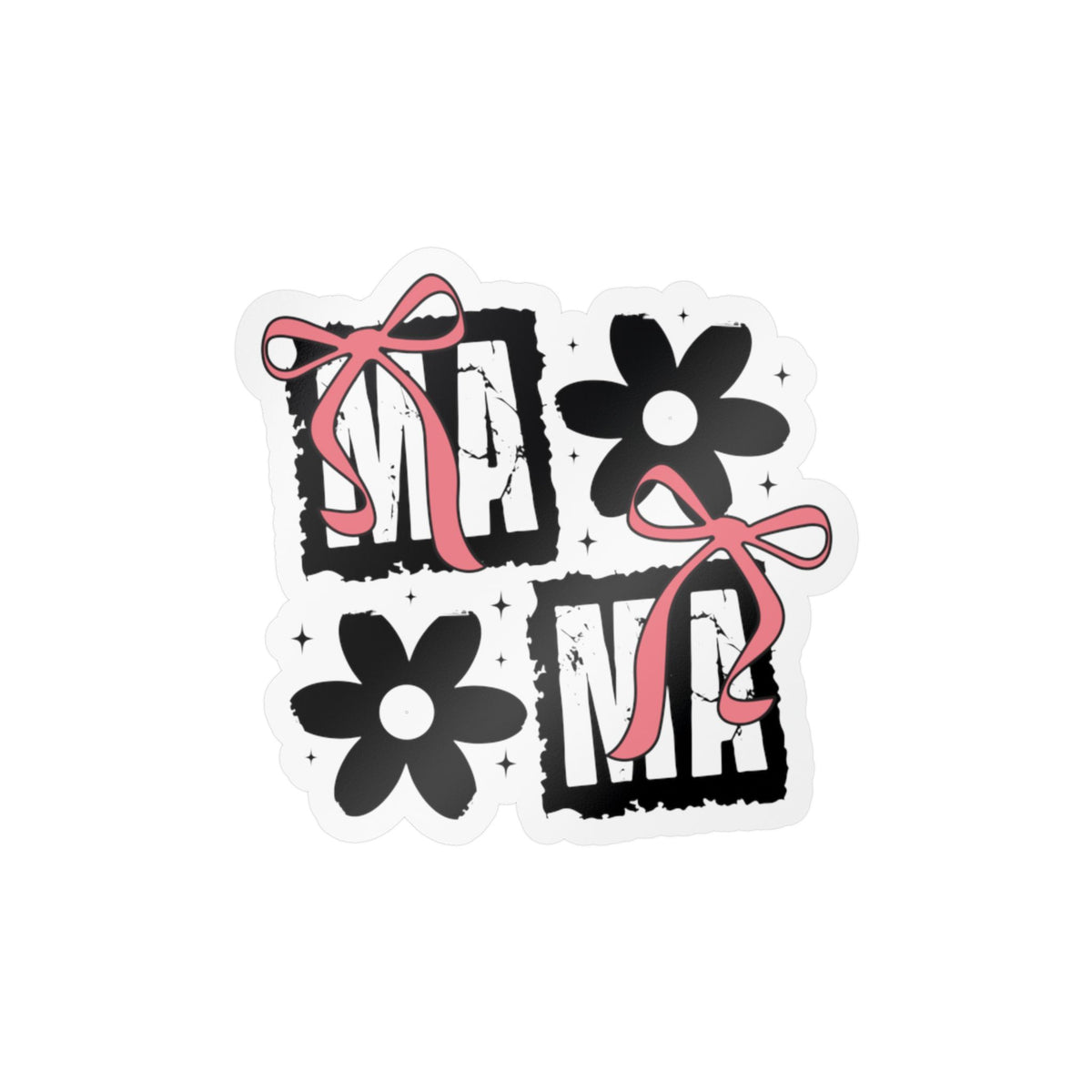 Mama, Floral Bow Vinyl Sticker