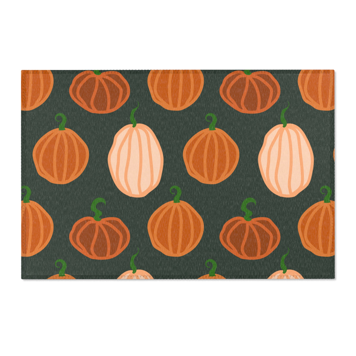 Pumpkin Pattern Area Rug – Fall Harvest Decorative Accent Rug