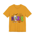 Halloween Nurse T-Shirt — Cute Skeleton, Pumpkin & Spiderweb Nurse Tee