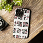 Patterned Tough Phone Case – Floral Gift Box Repeat Design