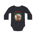 My First Christmas Baby Bodysuit — Gingerbread Snow Globe Long-Sleeve Organic Onesie