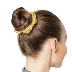 Kellsie's Hope  Scrunchie — Pink Roses & Handwritten Text Hair Tie