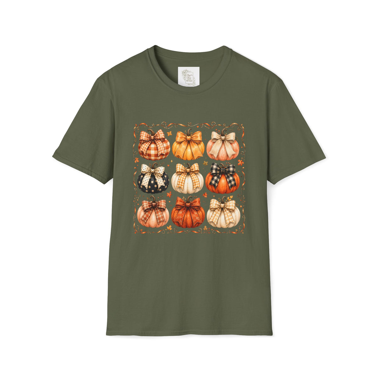 Fall Plaid Pumpkins T-Shirt — Autumn Harvest Graphic Tee
